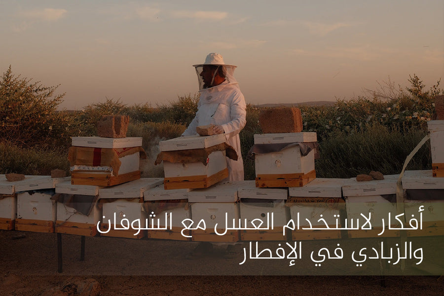 العسل مع الشوفان